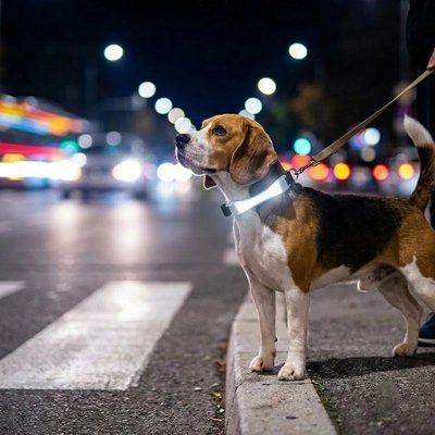 Collier Chien lumineux