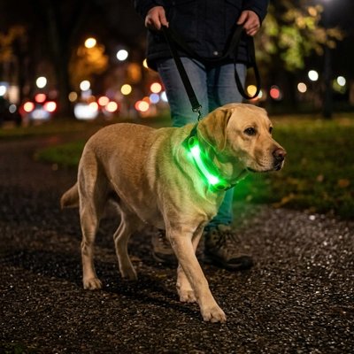 Collier Chien lumineux