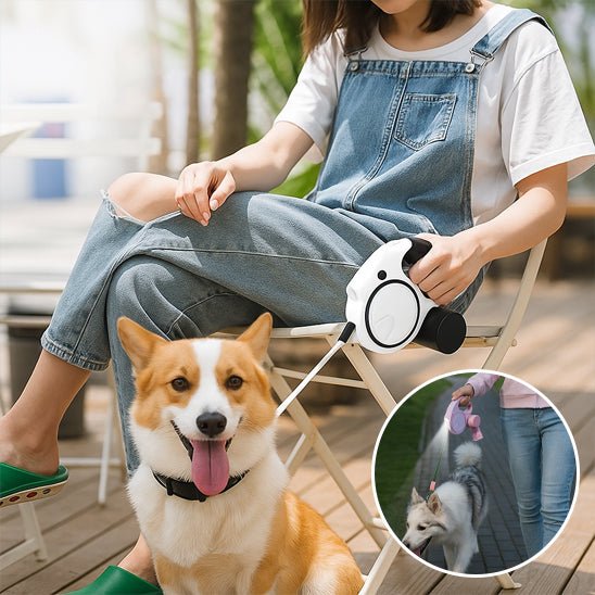 Laisse pour chien a longueur flexible